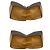 Céline Borsa 2way in pelle e PVC Celine Macadam Triomphe Marrone - vista 8