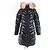 Abrigo de plumas Moncler FULMAR de piel de zorro Pharma Negro