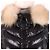 Abrigo de plumas Moncler FULMAR de piel de zorro Pharma Negro - vista 4