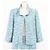 Conjunto de tweed Chanel Plata Turquesa - vista 11