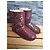 Botines Ugg Classic Short de piel de cordero rojo oscuro Burdeos - vista 2