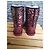 Botines Ugg Classic Short de piel de cordero rojo oscuro Burdeos - vista 4