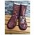 Botines Ugg Classic Short de piel de cordero rojo oscuro Burdeos - vista 7