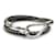 Hermes Hermès Jumbo Leather Choker Necklace Brown Black Silvery  - view 1