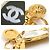 Spilla in metallo dorato a specchio Coco Mark di Chanel D'oro - vista 4