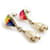 Orecchini in metallo Chanel Coco Mark Bianco Multicolore D'oro - vista 2