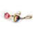 Orecchini in metallo Chanel Coco Mark Bianco Multicolore D'oro - vista 3