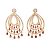Autre Marque Pendientes de oro rosa, diamantes y turmalinas.