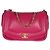 Timeless Chanel Mittelgroße Simply Flap Tasche aus dunkelrosa Lammleder Pink