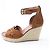 COACH KELSI SDE WEDGE Sandales à talon en daim - vue 5