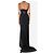 Alessandra Rich Vestido largo de georgette de seda negra transparente - talla XS Negro - vista 2