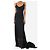 Alessandra Rich Vestido largo de georgette de seda negra transparente - talla XS Negro - vista 3