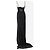 Alessandra Rich Vestido largo de georgette de seda negra transparente - talla XS Negro - vista 4