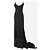 Alessandra Rich Vestido largo de georgette de seda negra transparente - talla XS Negro - vista 5