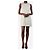 Adam Lippes Creme ärmelloses Tweed-Midi-Kleid - Größe UK 6 Roh - Ansicht 3