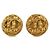Orecchini a clip in metallo dorato Chanel Coco Mark D'oro