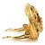 Orecchini a clip in metallo dorato Chanel Coco Mark D'oro - vista 2