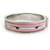 Pulsera de metal y esmalte Click-Clack de Hermès Plata Rosa Blanco  - vista 4