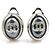 Orecchini in metallo con clip Coco Mark di Chanel Marrone Argento