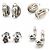 Orecchini in metallo con clip Coco Mark di Chanel Marrone Argento - vista 3