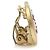 Orecchini a clip in metallo con strass Chanel Coco Mark Rosso D'oro - vista 2