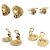 Orecchini a clip in metallo con strass Chanel Coco Mark Rosso D'oro - vista 3