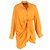 Abito Mini Drappeggiato Bahia in Viscosa Arancione di Jacquemus