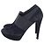 Stivaletti con piattaforma e cinturino elastico Kilgore di Stuart Weitzman in suede nero - vista 5