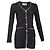 Abrigo de punto negro con botones y detalles dorados Emilio Pucci
