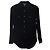 Camicia con bottoni Saint Laurent in velluto nero