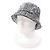 Chanel Bucket Hat aus Polyester mit COCO Mark Pailletten Silber