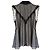 CHANEL 09A 2009 Karl Lagerfeld top de seda Gris