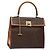 Céline Borsa a mano in tela Macadam CELINE in pelle PVC marrone e oro Auth gh737 D'oro