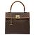Céline Borsa a mano in tela Macadam CELINE in pelle PVC marrone e oro Auth gh737 D'oro - vista 2