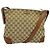 Gucci GG Canvas Web Sherry Line Schultertasche Beige Gold 337598 Auth 140780 Golden