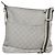 Borsa a Spalla GG Canvas Gucci Argento 145857 Auth ti3396