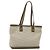 Céline CELINE C Macadam Canvas Tote Bag Khaki Silber Auth BA5408