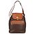 Céline Borsa a Spalla in Tela Macadam CELINE in Pelle PVC Marrone Oro Auth 136201 D'oro - vista 2