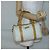 Gucci Borsa GG Supreme in PVC bianco e oro 193604 Auth 141249 D'oro - vista 23