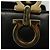 Sac à bandoulière Gancini en cuir noir et or Auth 137871 de Salvatore Ferragamo Doré - vue 14