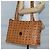 Borsa a Spalla MCM Logogram Vicetos PVC Marrone Oro Auth gh521 D'oro - vista 20