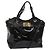 Borsa a Mano Salvatore Ferragamo Vala Smalto 2 vie Nero Oro Auth bs28916