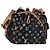 Noe LOUIS VUITTON Monogramm Multicolor Petit Noé Tasche Schwarz M42230 Auth 135262V