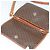Céline Borsa a Spalla in Tela Macadam CELINE in Pelle PVC Marrone Oro Auth gh672 D'oro - vista 16