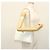 CHANEL Matelasse Chain Shoulder Bag Caviar Skin White Gold CC Auth gh580 Golden - view 23