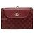Céline Vintage Celine Triomphe Monogram Suede Leather Wallet Burgundy Purple