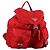 PRADA Backpack Nylon Red Silver Auth 137676 Silvery