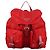 PRADA Backpack Nylon Red Silver Auth 137676 Silvery - view 2