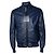 Chaqueta bomber de cuero azul marino Philipp Plein