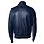 Chaqueta bomber de cuero azul marino Philipp Plein - vista 2